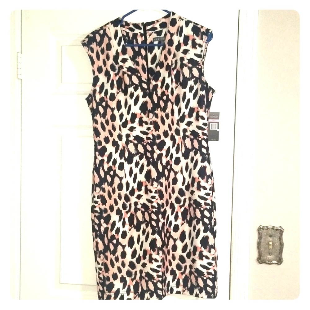 Brand new black peach and winter white dress
